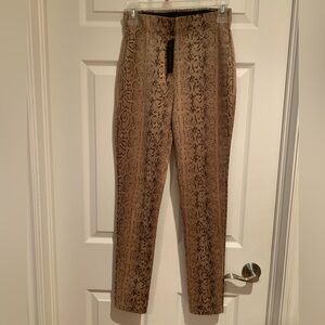 NWT Dynamite Snake Print Faux Suede Pants/Tights